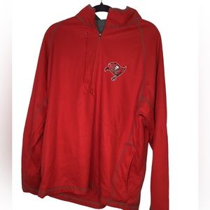 Antigua Tampa Bay Buccaneers 1/4 Zip Long Sleeve Men’s Shirt- Size Large- EUC